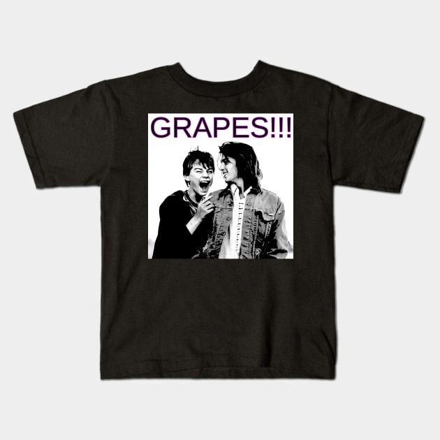 GRAPES!!! Kids T-Shirt by joshbaldwin391